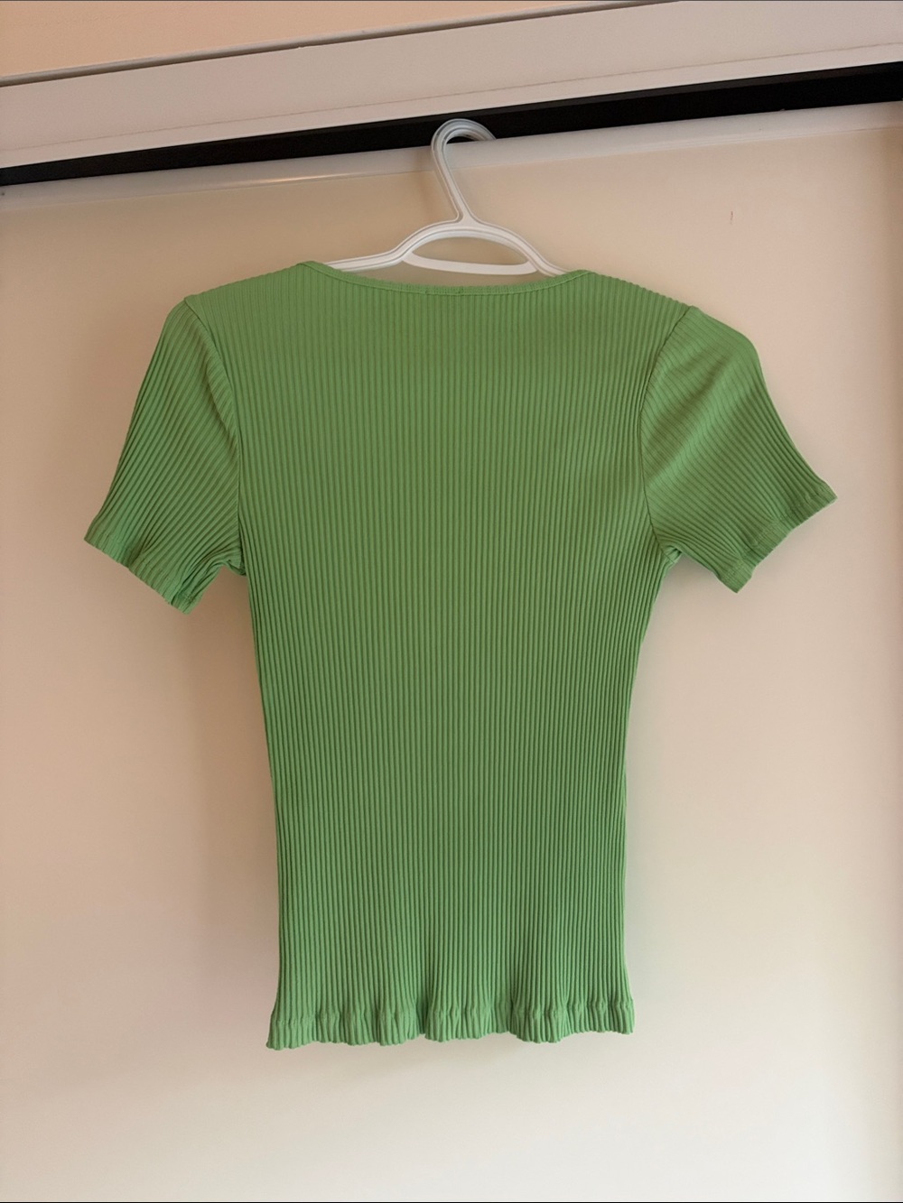 Wilfred Green Ribbed Scoop Neck Women's Top - Picture 3 of 4
